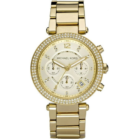 Michael Kors Women's Parker Chronograph Gold-Tone Stainless Steel Watch