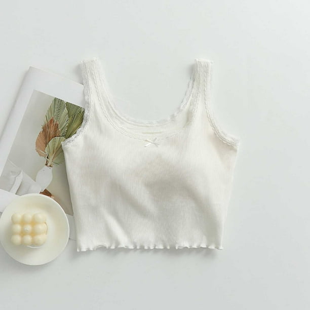 Pijama de manga corta para mujer, de verano, color liso, con tirantes y acolchado en el pecho, ropa interior sin mangas y pijama. Blusa de poliéster para mujer.