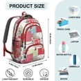 thumbnail image 5 of Pioneer Flower Backpack for School,Cute School Bag,Schoolbag with Adjustable Shoulder Straps & Padded Back,16.9 Inch, 5 of 5