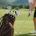 thumbnail image 7 of Haosy Cartoon Golden Retriever Golf Mallet Putter Cover Strong Magnetic Leather Golf Club Headcover Closure, 7 of 7