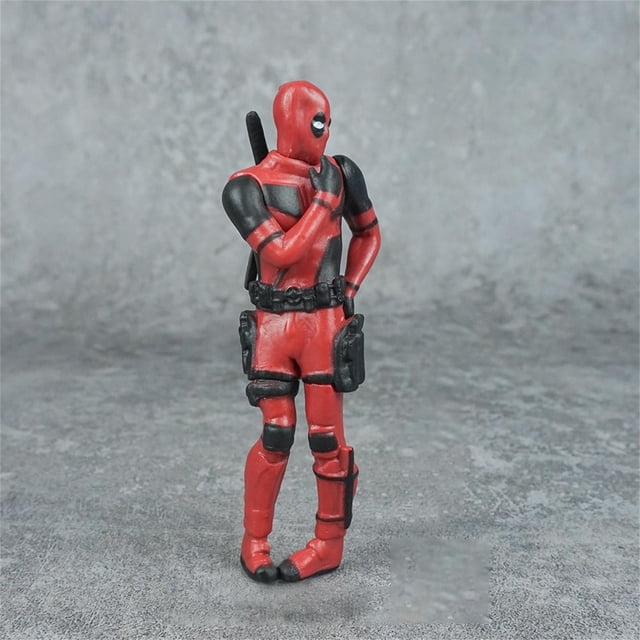 6-Inch Red Deadpool Superhero Action Figure Toy Model Gift for Boys and Girls