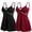 Black/Wine Red, variant on Women's Lingerie Sexy Lace Babydoll – Sheer Nightgown Sleepwear Black L