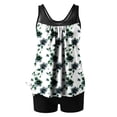 thumbnail image 4 of LEKWK Womens Tankini Swimsuits with Shorts Tummy Control Two Piece Bathing Suits Watercolor Floral Outfits, 4 of 5
