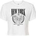 thumbnail image 3 of Marvel The Avengers - NYC - Juniors Cropped Graphic T-Shirt, 3 of 5