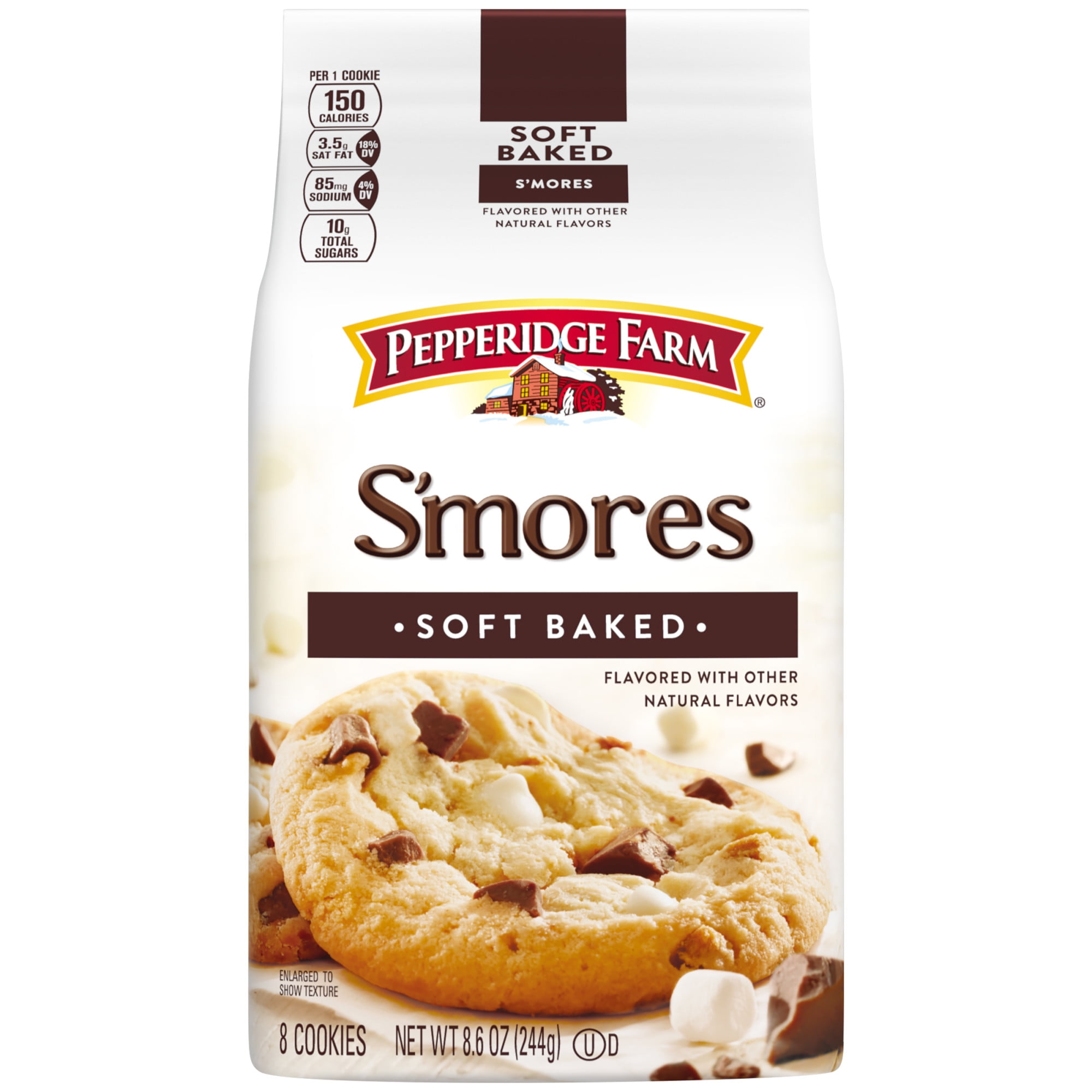 Pepperidge Farm Soft Baked S'mores Cookies, 8.6 Oz. Bag - Walmart.com