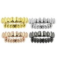 thumbnail image 1 of 4 Piezas Chapadas en Oro de 18 Quilates Yinane Parrillas para Fiestas Accesorios de Joyería, 1 of 8