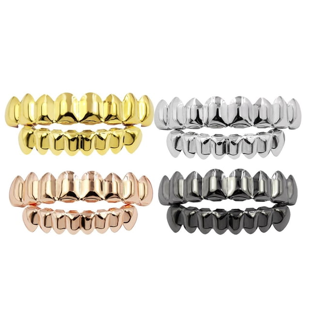 4 Piezas Chapadas en Oro de 18 Quilates Yinane Parrillas para Fiestas Accesorios de Joyería