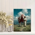 thumbnail image 2 of Jesus Walking With Horse Religious Canvas Serene Landscape Home Bedroom Spiritual Wall Decor Art, 2 of 8
