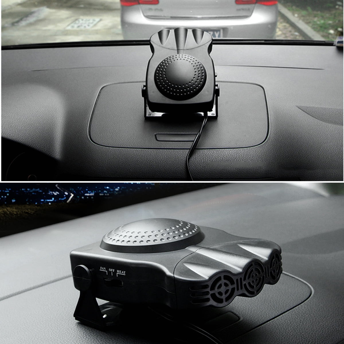 Fast Heating Car Heater for Air Conditioner Vehicle Car Truck Portable Windscreen Fan 