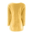 thumbnail image 5 of Scyoekwg Womens Long Sleeve Tops Dressy Casual Round Neck Plush Tops Tunic Shirts Classic Solid Color Comfy Loose Blouses Tshirts Pullover Clearance (#B01=Yellow,XXXXXL), 5 of 5