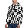 thumbnail image 3 of Sikiie Nautical Anchors1 Men's Hoodie, Essentials Hoodie, Sweatshirt, Pullover Hooded Sweatshirt for Men-Large, 3 of 7