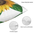 thumbnail image 3 of Yiaed Sunflowers (2) Print Pillow Covers Super Soft Decorative Square Throw Pillow Covers Case Cushion Covers for Sofa Couch Bedroom Car Decor（No pillow core）-24"x24", 3 of 7