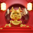 thumbnail image 4 of Vinyl Piggy Bank Creative Zodiac Ox Coin Bank Money Saver Money Saving Box, 4 of 10