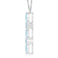 thumbnail image 2 of ANGARA Natural Marquise and Round Aquamarine Cross Pendant in 14K White Gold for Women (Size-5x2.5mm) | March Birthstone, Birthday, Anniversary, Jewelry Gift for Women | Natural Aquamarine Necklace, 2 of 8
