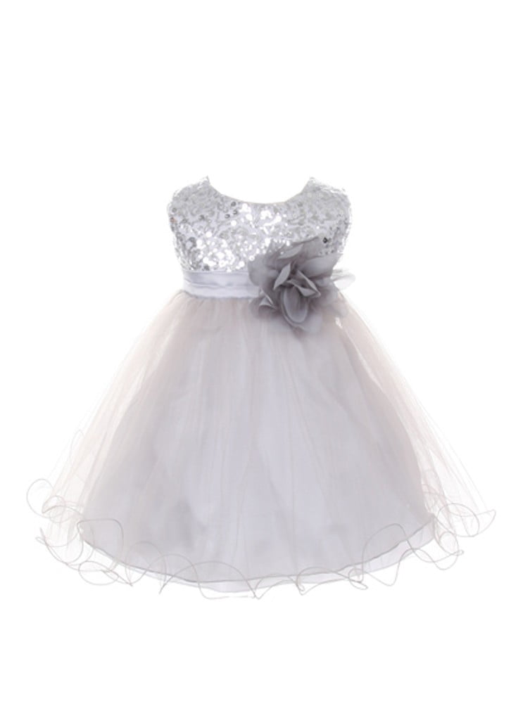 silver baby girl dress