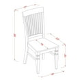 thumbnail image 6 of East West Furniture Dining Room Set Buttermilk & Cherry, DOWE9-BMK-W, 6 of 8