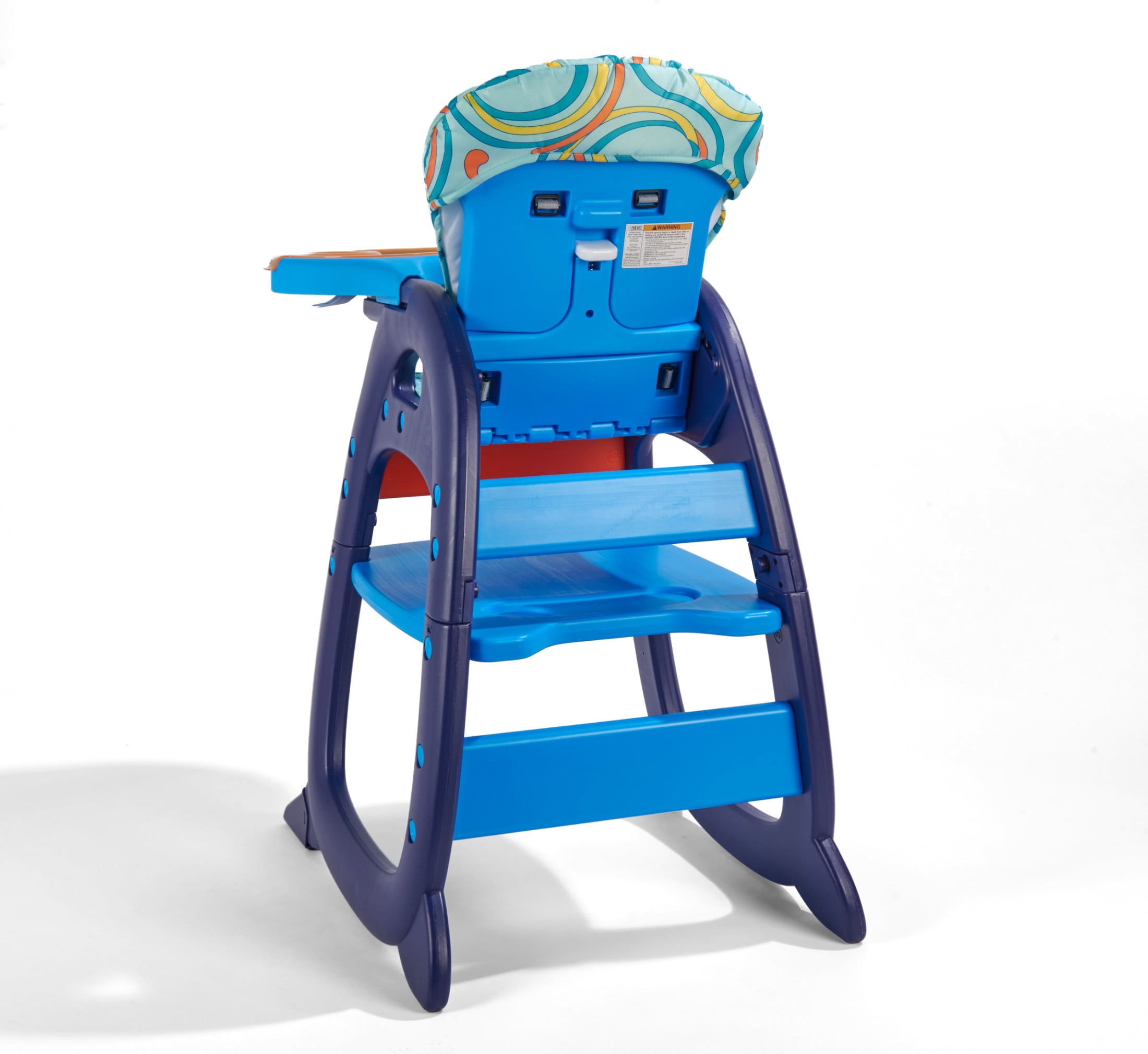 Badger Basket Envee II Baby High Chair with Play Table Conversion - Blue/Orange