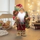 thumbnail image 1 of 12 Inch Tall Standing Red Brown Clothes White Beard Santa Claus Back Gift Bag Christmas Home Scene Decoration Ornament, 1 of 7