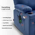 thumbnail image 4 of MCombo Large Lay Flat Dual Motor Power Lift Recliner for Big and Tall Elderly, Faux Leather(Blue), 4 of 9