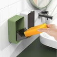 thumbnail image 4 of Shower Soap Holder Wall-Mounted Drip Soap Box with Cover, Bathroom Washing Table Storage Rack for Bar Soap and Sponges, 4 of 8
