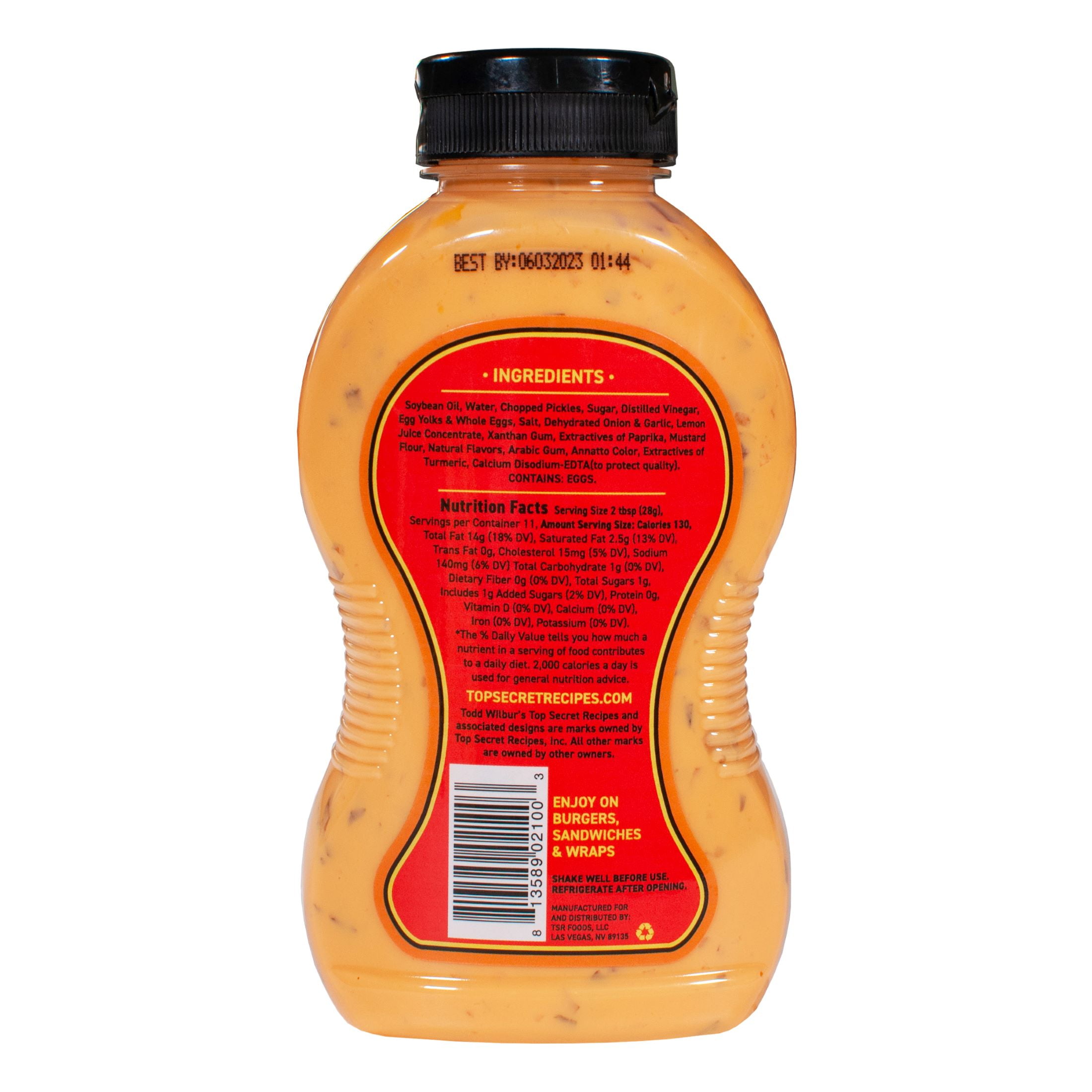 Top Secret Recipes Burger Special Sauce (like Big Mac Sauce) - for Burgers, Sandwiches & Wraps - New 11 oz Bottle