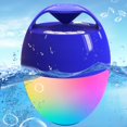 thumbnail image 1 of Altavoz portátil Bluetooth para piscina KingSom con luces de colores, 1 of 9