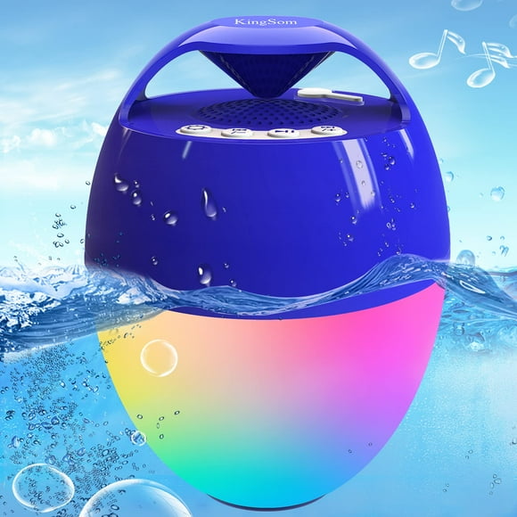 Altavoz portátil Bluetooth para piscina KingSom con luces de colores