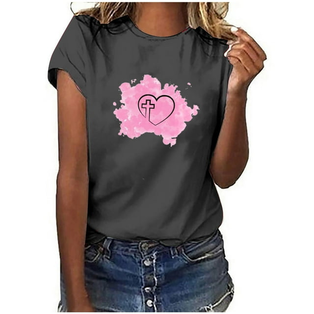 Birdeem T-Shirt Blouse Décontracté pour Femmes à Manches Courtes Imprimé pour la Journée des Infirmières