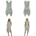 thumbnail image 3 of Whosucclay Pineapple Hibiscus Palm Tree Boat Print Matching Hawaiian Shirts Women's Summer Dress with Pockets Men's Button Down T-Shirt for Holiday Party Beach Tropical Sundress, Size XL, 3 of 7