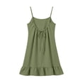 thumbnail image 4 of BOOMNY Women's Backless Cami Dress Spaghetti Strap Lounge House Midi Dresses Flowy Beach Summer Sundress, 4 of 8