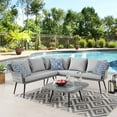 thumbnail image 5 of Modway Endeavor Modern Wicker / Rattan Patio Seating Set in Gray, 5 of 11