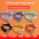 thumbnail image 4 of Cable de datos superlargo de 3 m, carga rápida de 6 A, compatible con Android tipo C, cable de carga multicabezal tres en uno, 4 of 5