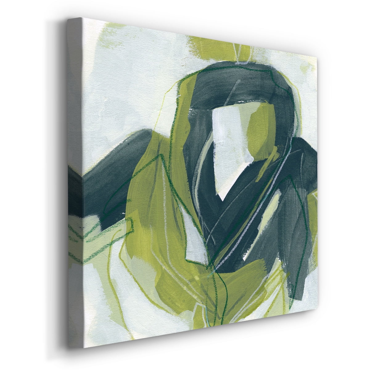Wexford Home Verdigris Motion III-Premium Gallery Wrapped Canvas, 24" x 24" - Ready to Hang