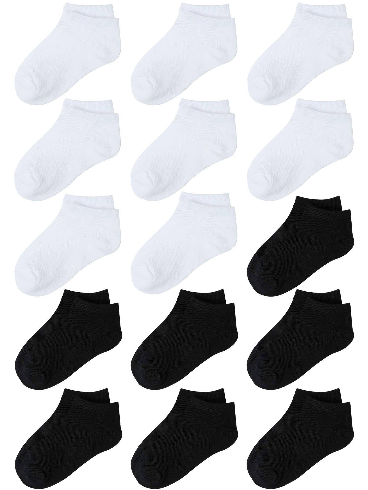 Cooraby 15 Pack Kids' Half Cushion Low Cut Athletic Ankle Socks Boys
