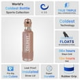 thumbnail image 5 of Coldest Sports Water Bottle - Straw Lid Bottle with Handle Leak Proof, Vacuum Insulated Stainless Steel, Double Walled, Thermo Mug, Tumbler (21 oz, Golden Rose), 5 of 8