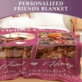 thumbnail image 3 of AISENIN Custom Friend Blanket with Photos, Personalized Bestie Blanket for Women Sisters Friends Birthday Christmas Halloween Valentines Gifts for BFF, 3 of 5