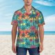 thumbnail image 2 of Fotbe Hawaii Palms Camisa Hawaiana para Hombre Unisex – Camisa Casual de Verano con Botones de Manga Corta de Algodón y Lino,3X-Large, 2 of 7