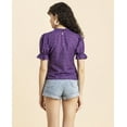 thumbnail image 3 of MoomayaWomens PrintedRuffled Neck Top,Casual Summer Top Blouse, 3 of 8