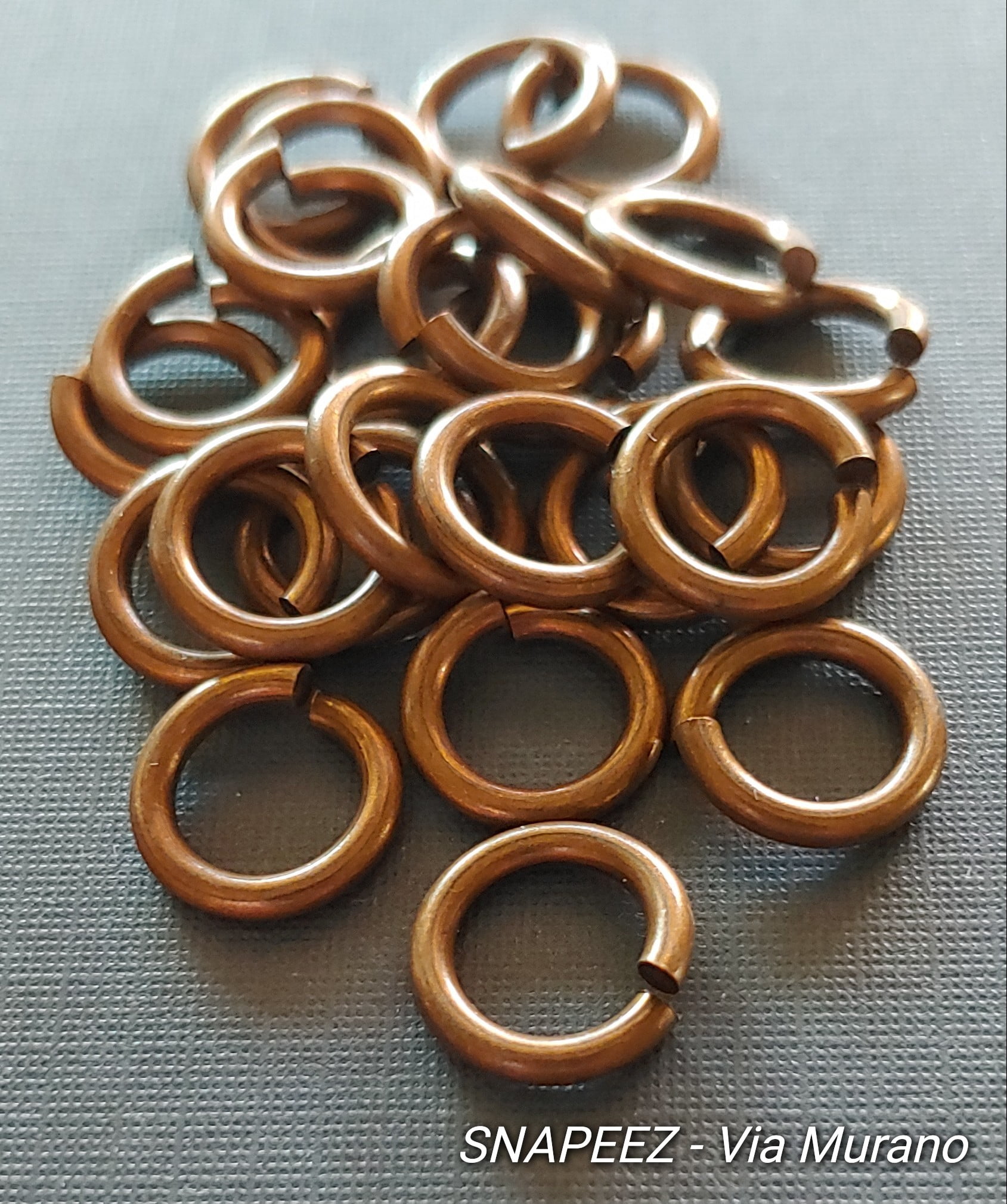 Snapeez II ULTRAPLATE Chocolate Hard Open Jump Ring 12mm Heavy Gauge