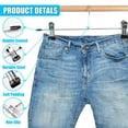 thumbnail image 3 of Retrocular 30 Pack Clothes Hangers Space Saving, 9-11" Non Slip Stainless Steel Metal Pants Skirt Hangers with Clips, 3 of 7
