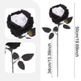 thumbnail image 3 of Clearance Sale! Dark Halloween Artificial Rose, Gothic Black and White Velvet Flower for Home Centerpiece Decor, 3 of 6