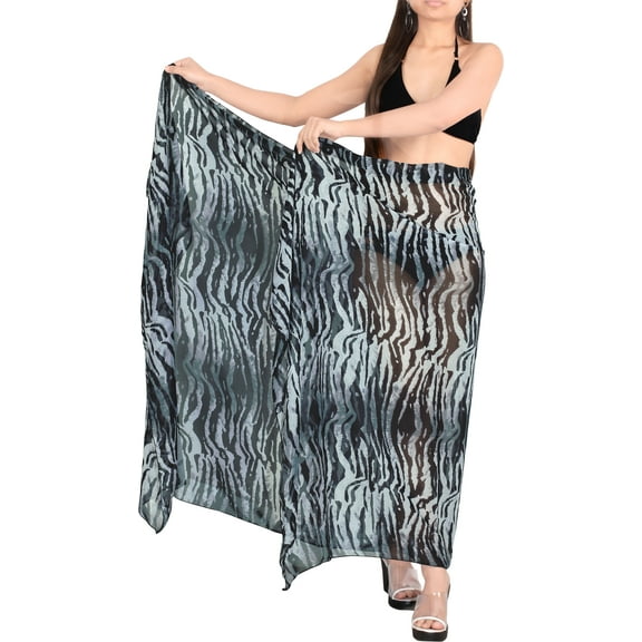 HAPPY BAY Women's Beachwear Summer Bikini Wraps Beach Wrap Sarong Coverups Swimwear Swim Cover up Skirt Swimsuit Pareo for Women One Size Jade, Zebra