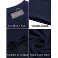 thumbnail image 6 of Zeagoo Women Kimono Style Bathrobe Long Knit Lightweight Soft Sleepwear V Neck Comfortable Casual Loungewear, 6 of 6