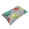 thumbnail image 3 of Balery Cute Dinosaur Pillow Covers,Bed Pilowcases,Reversible Plush Throw Pillow Covers End Pillow Encasement,Pillow Case - 14"X20", 3 of 9