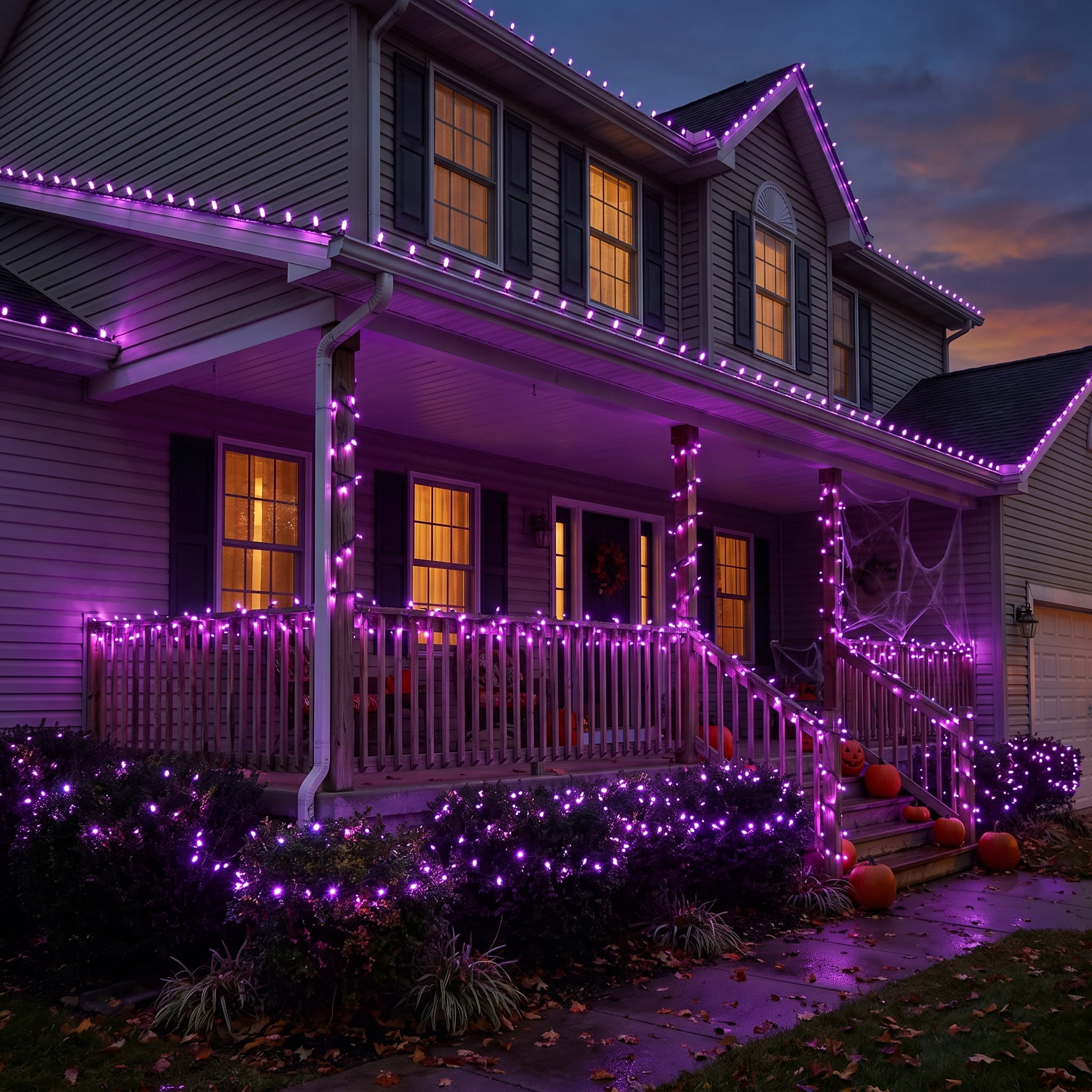 Indoor/Outdoor 200-Count LED Mini String Lights, Purple, 39', Halloween by Way To Celebrate