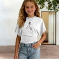 thumbnail image 1 of Chemises pour Garçons Filles Col Rond Chemise à Manches Courtes pour Garçons Hauts de Baseball Tenues Fille 7-8 Ans, 1 of 5
