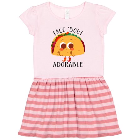 

Inktastic Taco Bout Adorable Funny Gift Toddler Girl Dress