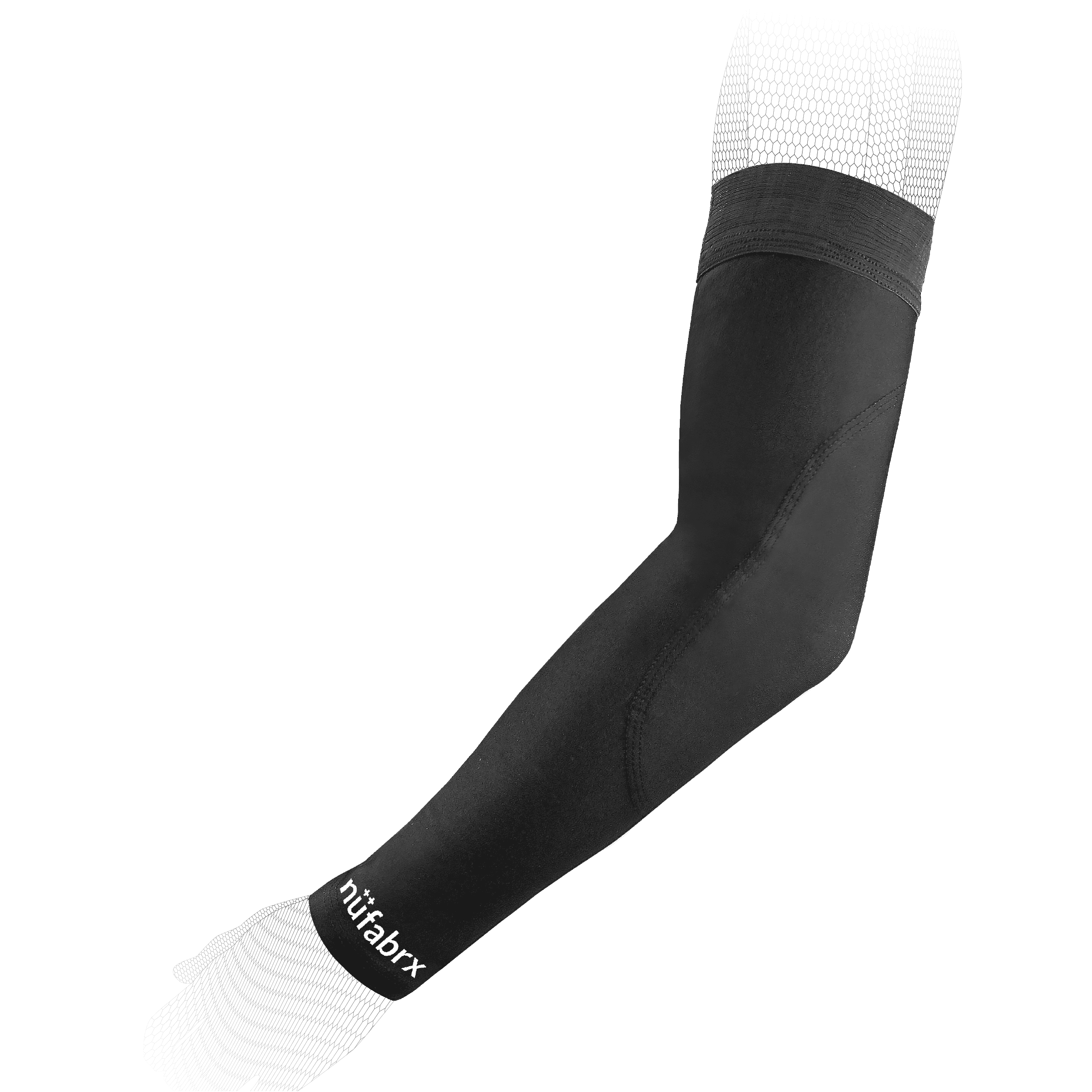 nufabrx Medicated Arm Sleeve, Light Compression, Black