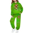 thumbnail image 4 of Christmas Boys Themed Print Hoodie and Jogger Pants Outfit 2 Piece Warm Loungewear for Holiday Toddler and Youth, 4 of 7