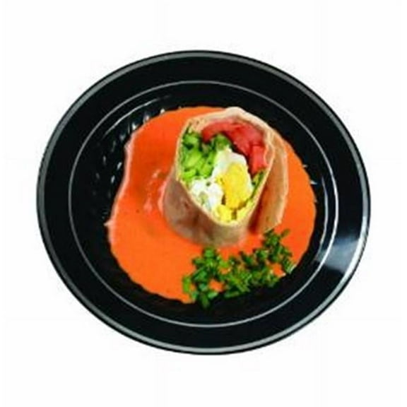 Fineline Settings 507-BKS Black & Silver Round Salad Plate